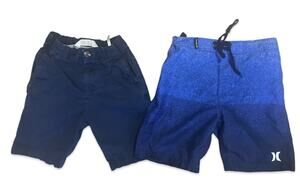 H&M Chino Shorts & Hurley Board Shorts Boys Size 7 Lot of 2